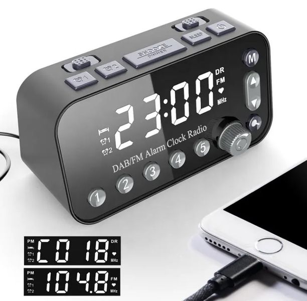 Rádiobudík Openbox CA1 DAB+/FM, 2x USB port nabíjací, čierny Rádiobudík Openbox CA1 DAB+/FM, 2x USB port nabíjací, čierny