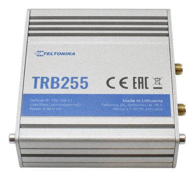 Teltonika industrial LTE Cat M1 routr TRB255 Router, 1x LAN, LTE, NB-IoT, EGPRS, dual SIM, GPS, VPN, RutOS