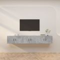 vidaXL Nástenné TV skrinky 3 ks betónovo-sivé 80x34,5x40 cm