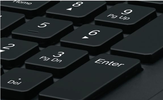 Logitech K280e/Drátová USB/US layout/Čierna