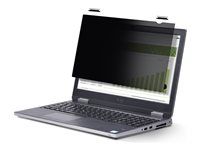 Filter na zvýšenie súkromia k notebooku (horizontálny) - dvojsmerný - lepiaci, závesné záložky, otočné závesy - 12.5" - čierna