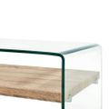 vidaXL Konferenčný stolík priehľadný 98x45x31 cm tvrdené sklo