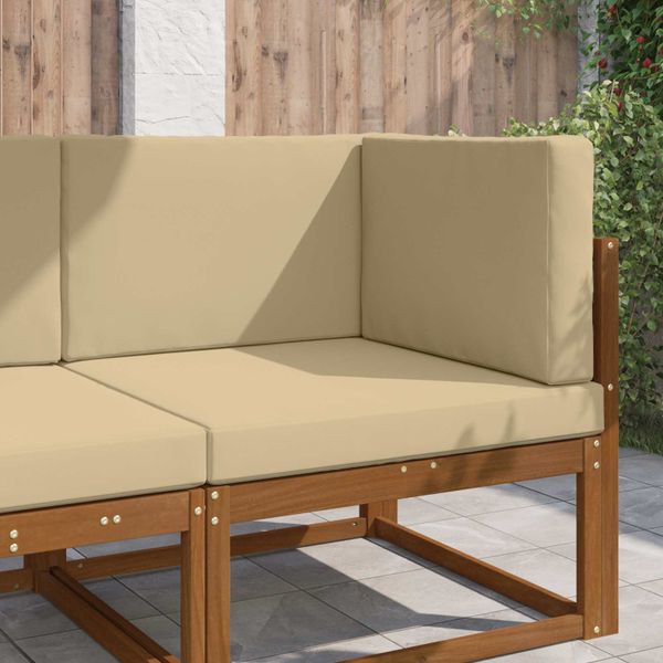 vidaXL Vankúš na vonkajšiu pohovku 3 pcs Béžová Polyester