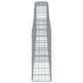 vidaXL Oblúkové gabionové koše 4 ks 400x30x80/100cm pozinkované železo