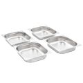 vidaXL Gastronádoby 4 ks, GN 1/2, 65 mm, nehrdzavejúca oceľ