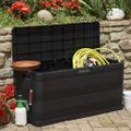 vidaXL Záhradný úložný box čierny 117x45x56 cm