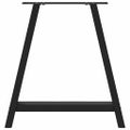 vidaXL Nohy k jedálenskému stolu v tvare A, 2 ks, čierne, 80 x (72-73) cm, oceľové
