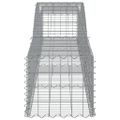 vidaXL Oblúkový gabionový kôš 25 ks 400x50x40/60 cm pozinkované železo