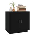vidaXL Komoda čierna 80x40x75 cm spracované drevo