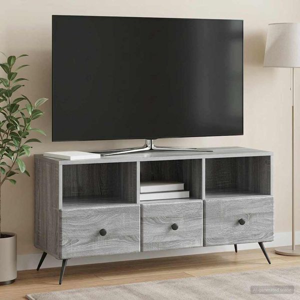 vidaXL TV skrinka Sivá sonoma 102 x 34,5 x 50 cm Kompozitné drevo