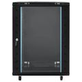 vidaXL 15U Nástenná serverová skriňa 19" IP20 čierna 60x45x86 cm