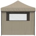 vidaXL Párty stan 279 x 410 x 315 cm Sivohnedá Oxfordská látka