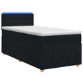 vidaXL Posteľ boxspring s matracom Čierna 100 x 200 cm Látka