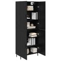 vidaXL Highboard 2 ks Čierny dub 69,5 x 34 x 180 cm Kompozitné drevo