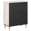 vidaXL Servírovacia skriňa Biela 60 x 33,5 x 75 cm Masívne mango drevo