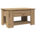 vidaXL Konferenčný stolík Artisan Dub 79x49x41 cm Upravené drevo