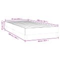 vidaXL Posteľný rám s boxspringom tmavohnedá 90x200 cm látka