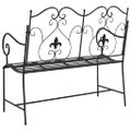 vidaXL Záhradná lavička 2 -Seater 104 x 54 x 93 cm Oceľ Čierna