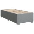 vidaXL Posteľný rám boxsping s matracom bledosivý 90x200 cm látka