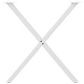 vidaXL Nohy k jedálenskému stolu v tvare X, 2 ks, biele, 80 x (72-73) cm, oceľové