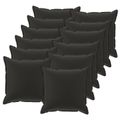 vidaXL Poťah na podložku 12 ks HOUTEN Čierna 45 x 45 cm Polyester