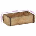 vidaXL Podnos 4 ks Hnedá 30 x 15 x 9 cm Masívne obnovené drevo