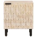 vidaXL Nočný stolík 2 ks Biela 40 x 33 x 46 cm Masívne mango drevo