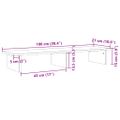 vidaXL Stojan na monitor sivý dub sonoma 100x27x15 cm kompozitné drevo