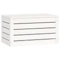 vidaXL Úložný box biely 59,5x36,5x33 cm masívna borovica