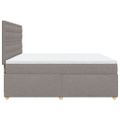 vidaXL Boxspring posteľ s matracom sivohnedý 200x200 cm látka