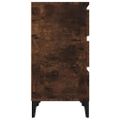 vidaXL Nočný stolík dymový dub 40x35x70 cm spracované drevo
