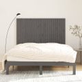 vidaXL Nástenné čelo postele sivé 159,5x3x110 cm masívna borovica