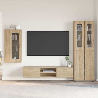 vidaXL Zostava TV skriniek FLORIN 3 pcs Sonoma dub Kompozitné drevo