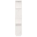 vidaXL Knižnica/deliaca stena biela 51x25x132 cm masívna borovica
