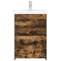 vidaXL Sada kúpeľňového nábytku Dymový dub 61 x 40 x 84,5 cm