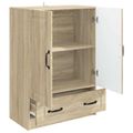 vidaXL Servírovacia skriňa so zásuvkou Dub sonoma 66 x 34,5 x 92 cm