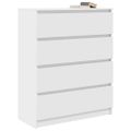 vidaXL Komoda biela 80x35x99 cm spracované drevo