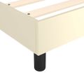 vidaXL Posteľný rám s boxspringom krémový 140x200 cm umelá koža