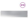 vidaXL Obrubník trávnika 10 ks 25 x 103 cm Pozinkovaná oceľ Strieborná