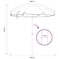 vidaXL Záhradný slnečník, oceľová tyč, pieskový 180 cm