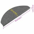 vidaXL Nášľapy na schody samolepiace 10 ks sivé 65x22,5x3,5 cm