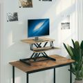 vidaXL Nastaviteľný pracovný stôl 60x40x(13-41,5) cm oceľ a spr. drevo