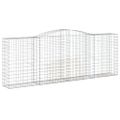 vidaXL Oblúkové gabionové koše 15 ks 400x50x140/160 cm pozink. železo