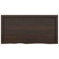 vidaXL Kúpeľňová doska tmavohnedá 100x50x(2-4) cm ošetrený masív