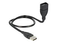Predlžovacia šnúra USB - USB (F) do USB (M) - 50 cm - čierna
