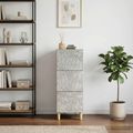 vidaXL Zásuvkový kabinet Betónovo sivá 33 x 34,5 x 90 cm