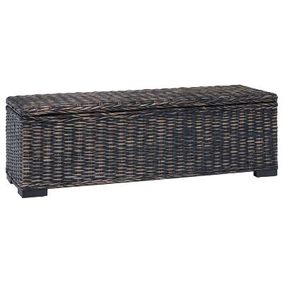 vidaXL Úložná krabica s úložiskom Čierna 110 x 35 x 45 cm