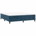 vidaXL Posteľný rám s boxspringom tmavomodrý 160x200 cm zamat