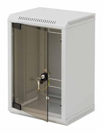 10'' rack jednodielny 9U/260 TRITON sivý plech.dvere