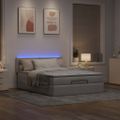 VidaXL Osmanská posteľ s matracom a LED diódami Taupe 140x200 cm Látka